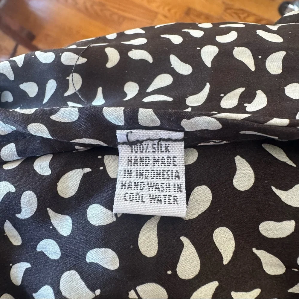 Natalie Martin Silk Wrap Danika Dress Black White print Size M - Picture 6 of 7